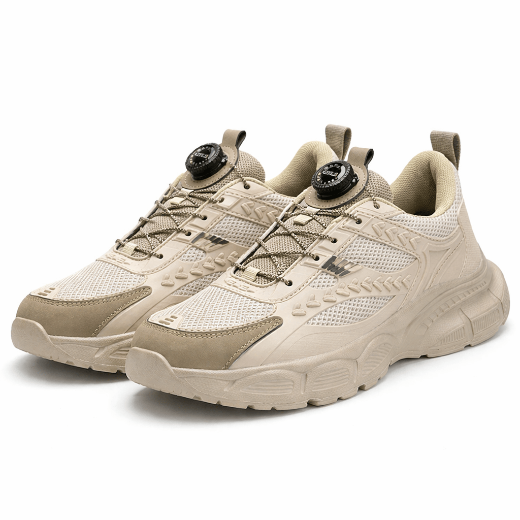 OrthoRelief Beige / 36 (UK 3) Orthopedic Rotating Button Safety Sneakers – All-Day Relief