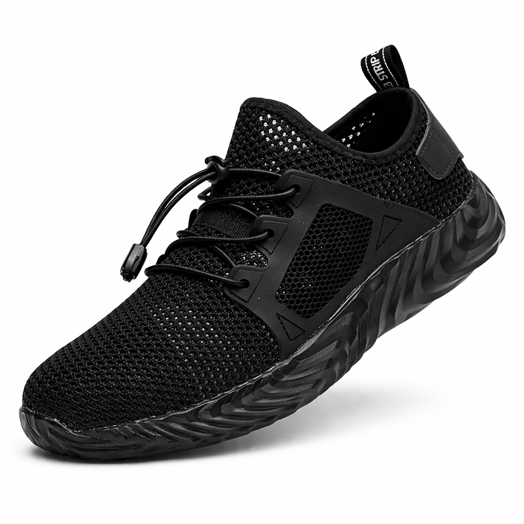 OrthoRelief Black / 35 (UK 2.5) Orthopedic Lightweight Safety Sneakers – All-Day Comfort
