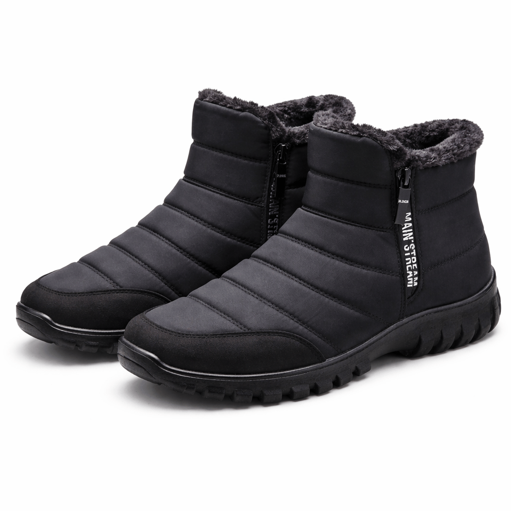OrthoRelief Black / 35 (UK 2.5) / Standard Orthopedic Winter Ankle Boots Mens – Pain-Free Winter Steps