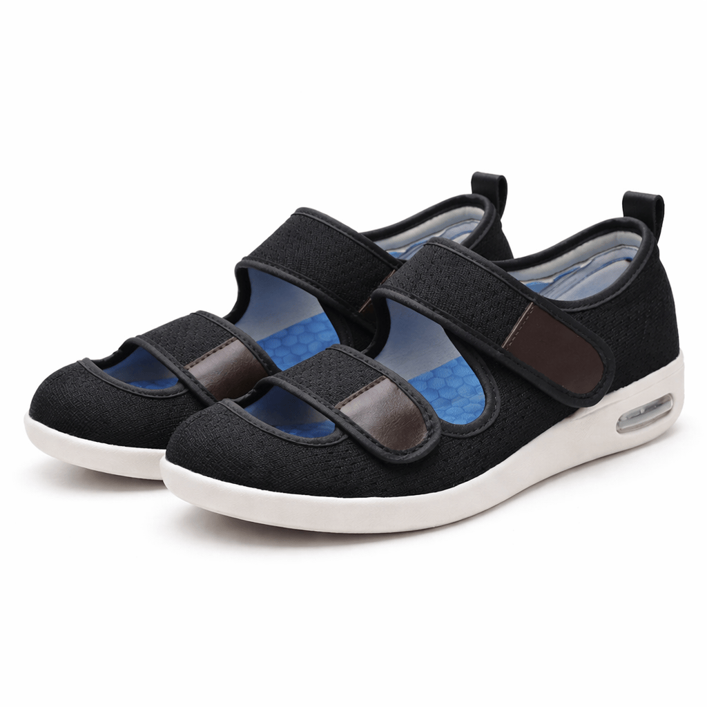 OrthoRelief Black / 36 (UK 3) Open Orthopedic Shoes – Pressure-Free Walking