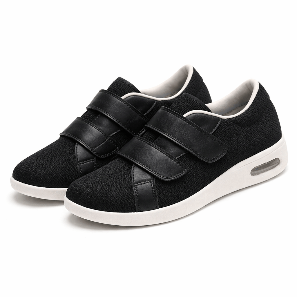 OrthoRelief Black / 37 (UK 4) Orthopedic Comfort Hook-Closure Shoes – Gentle Bunion Relief