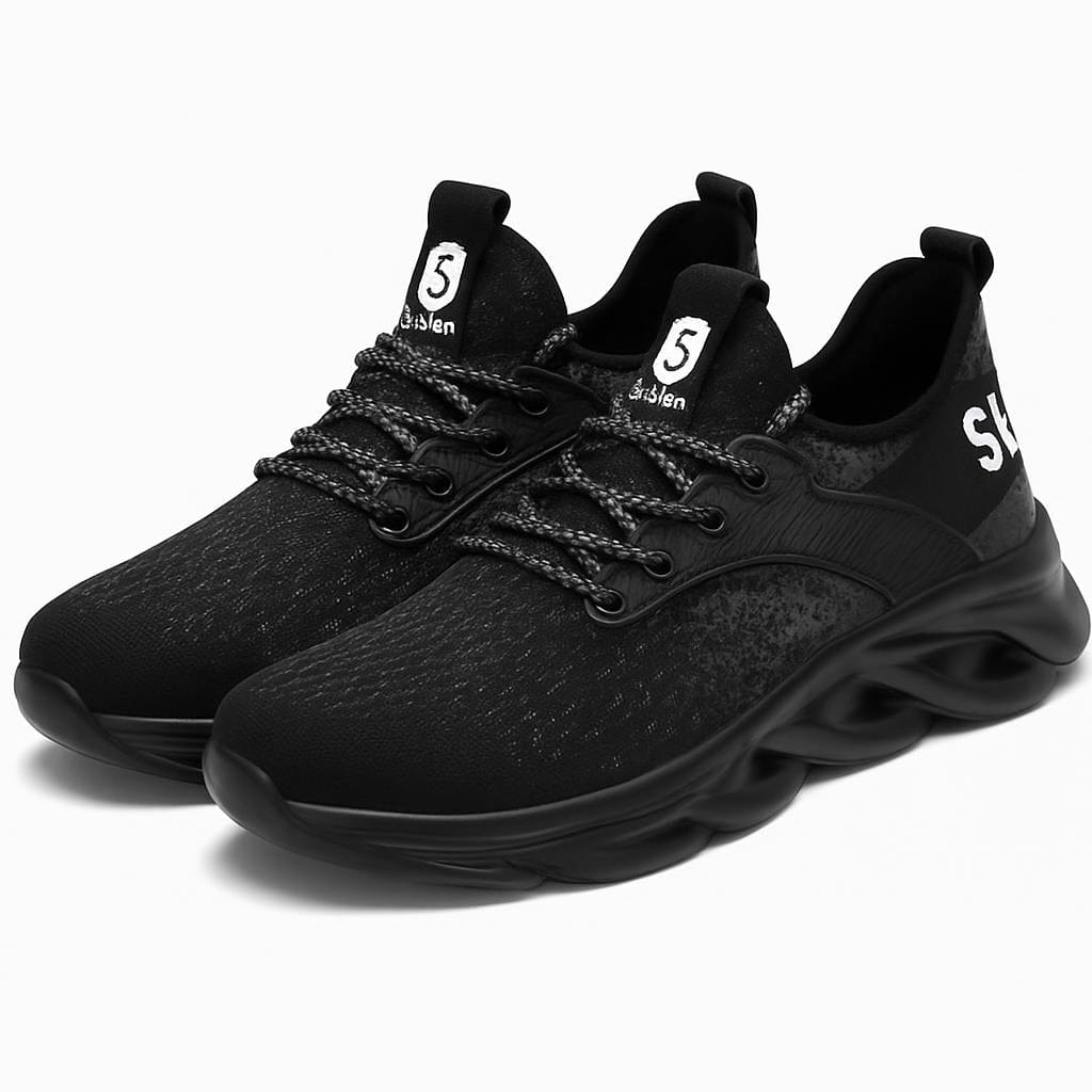 OrthoRelief Black / 37 (UK 4) Orthopedic Lightweight Safety Shoes – All-Day Foot Comfort