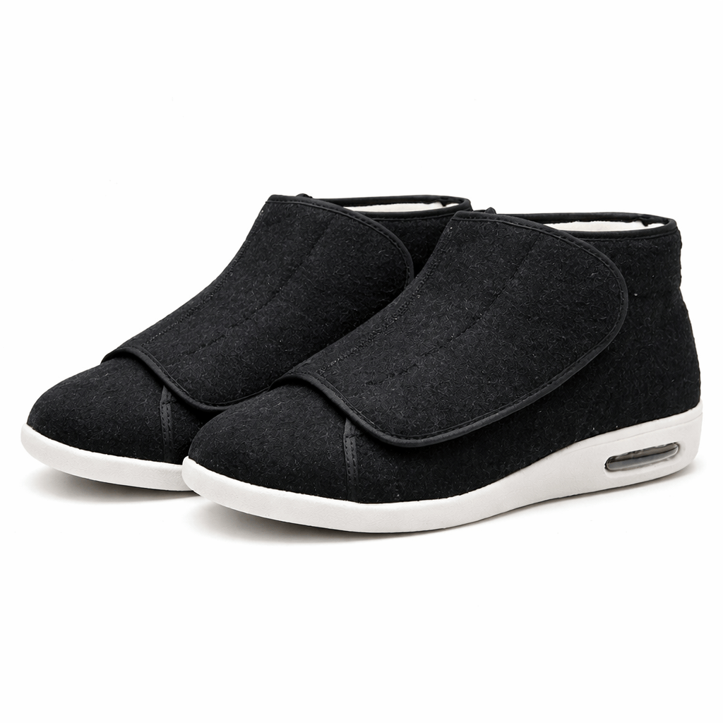 OrthoRelief Black / 37 (UK4) Orthopedic Winter Shoes – Warm Comfort for Swollen Feet