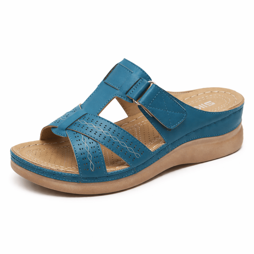 OrthoRelief Blue / 34 (UK 2) Orthopedic Wedge Sandals Womens – Stable All-Day Comfort