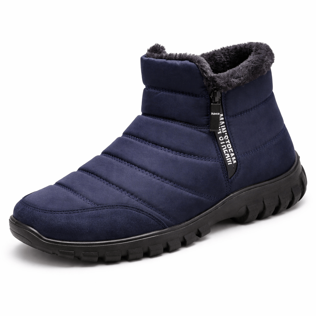 OrthoRelief Dark Blue / 35 (UK 2.5) / Standard Orthopedic Winter Ankle Boots Mens – Pain-Free Winter Steps