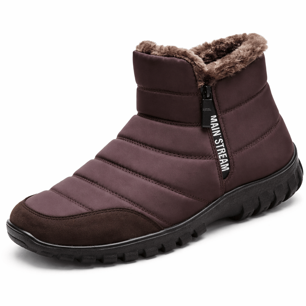 OrthoRelief Dark Brown / 35 (UK 2.5) / Standard Orthopedic Winter Ankle Boots Mens – Pain-Free Winter Steps