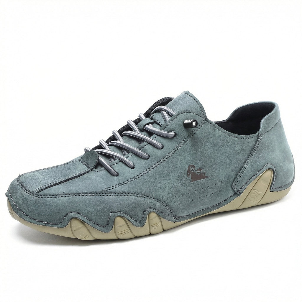 OrthoRelief Dark Green 2 / 35 (UK 2.5) Orthopedic Leather Shoes for Men – All-Day Comfort