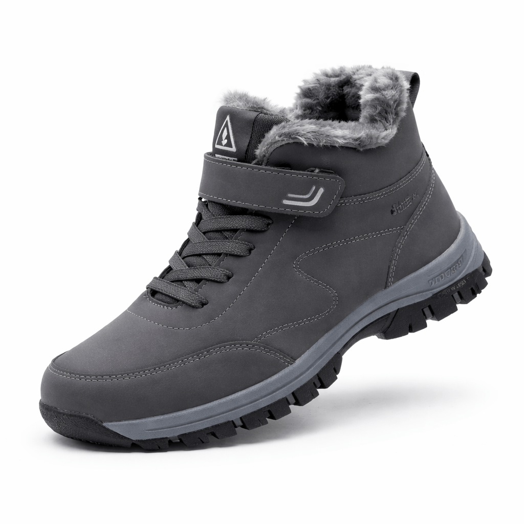 OrthoRelief Gray / 35 (UK 2.5) Fur-Lined Orthopedic Ankle Boots – Warm Pain-Free Steps