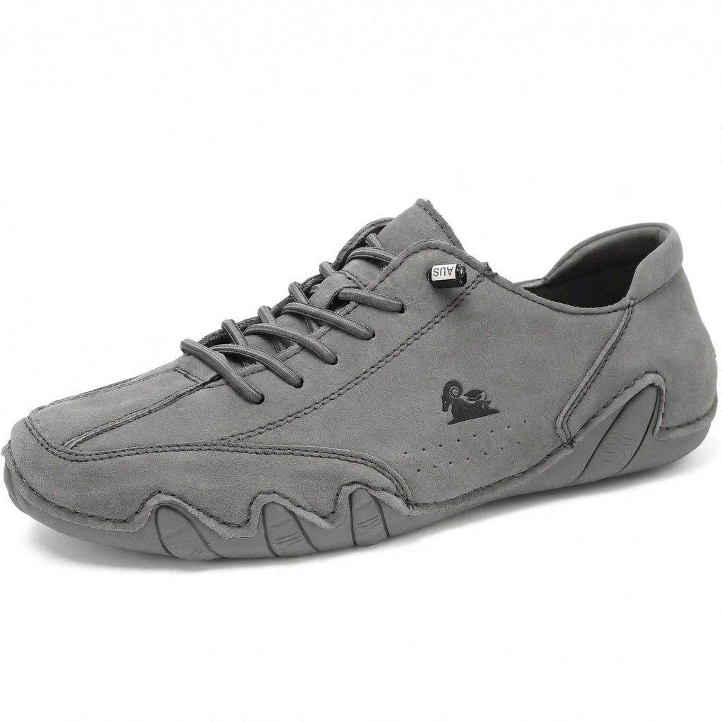 OrthoRelief Grey / 35 (UK 2.5) Orthopedic Leather Shoes for Men – All-Day Comfort
