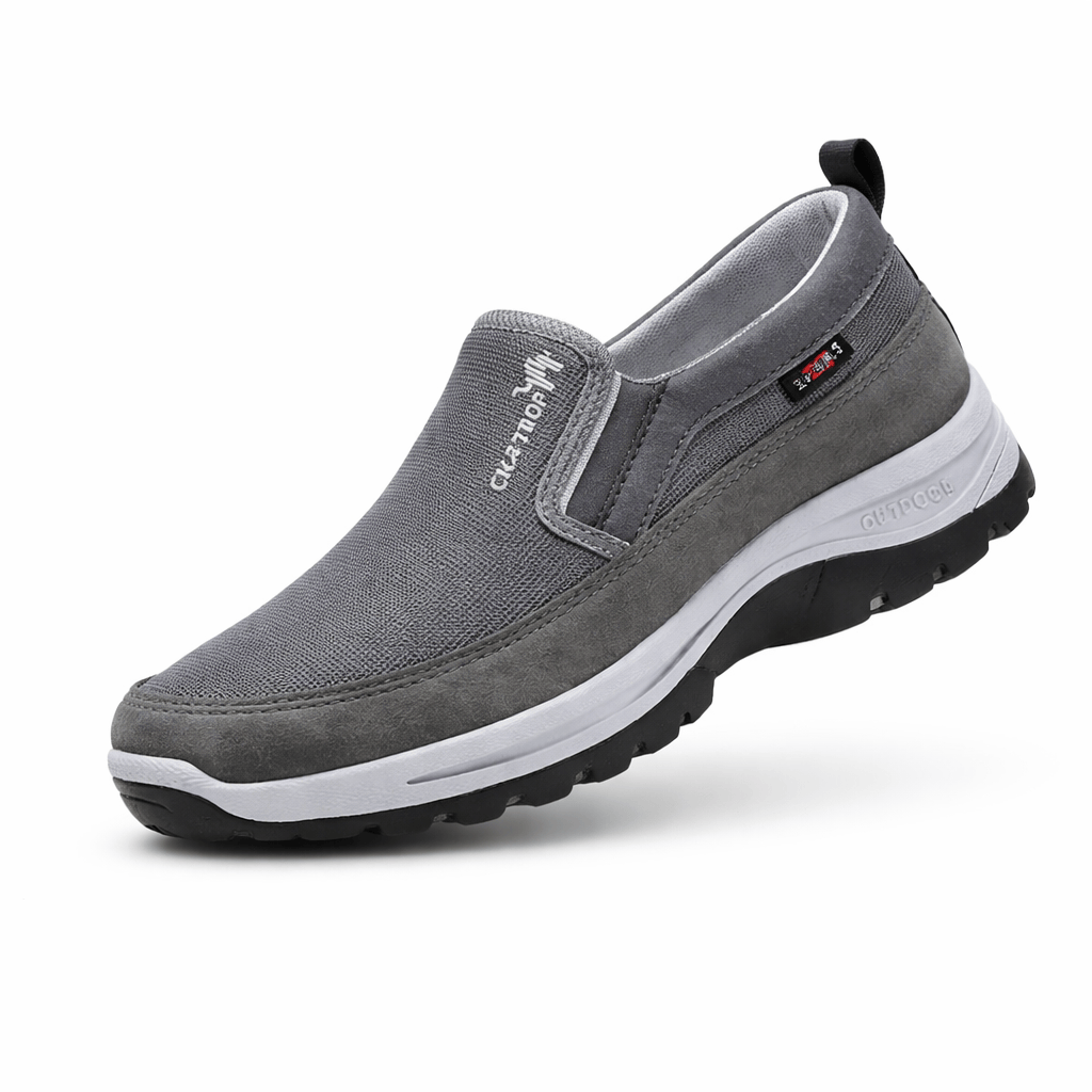 OrthoRelief Grey / 38 (UK 5) Orthopedic Walking Shoes for Men – Pain-Free Steps