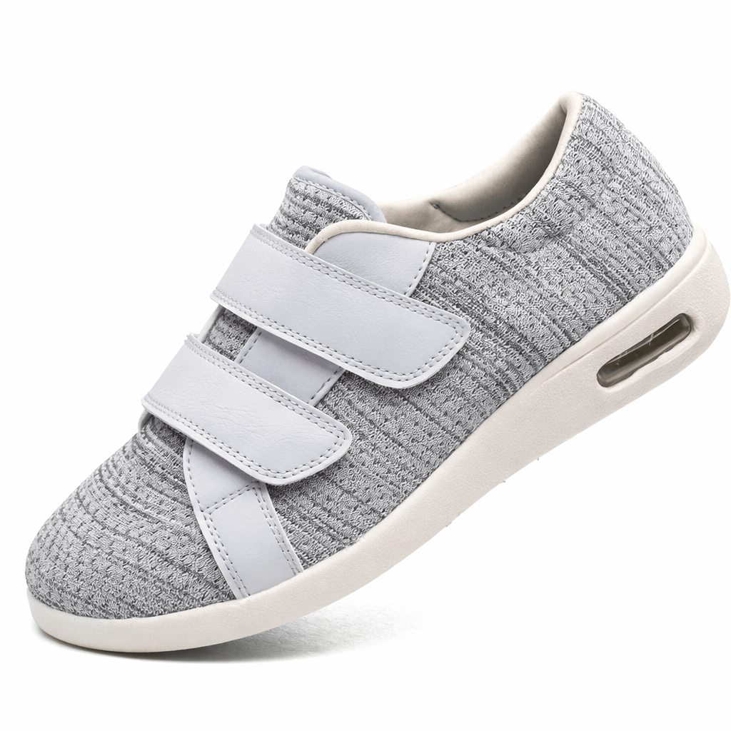 OrthoRelief Ligh Grey / 37 (UK 4) Orthopedic Comfort Hook-Closure Shoes – Gentle Bunion Relief