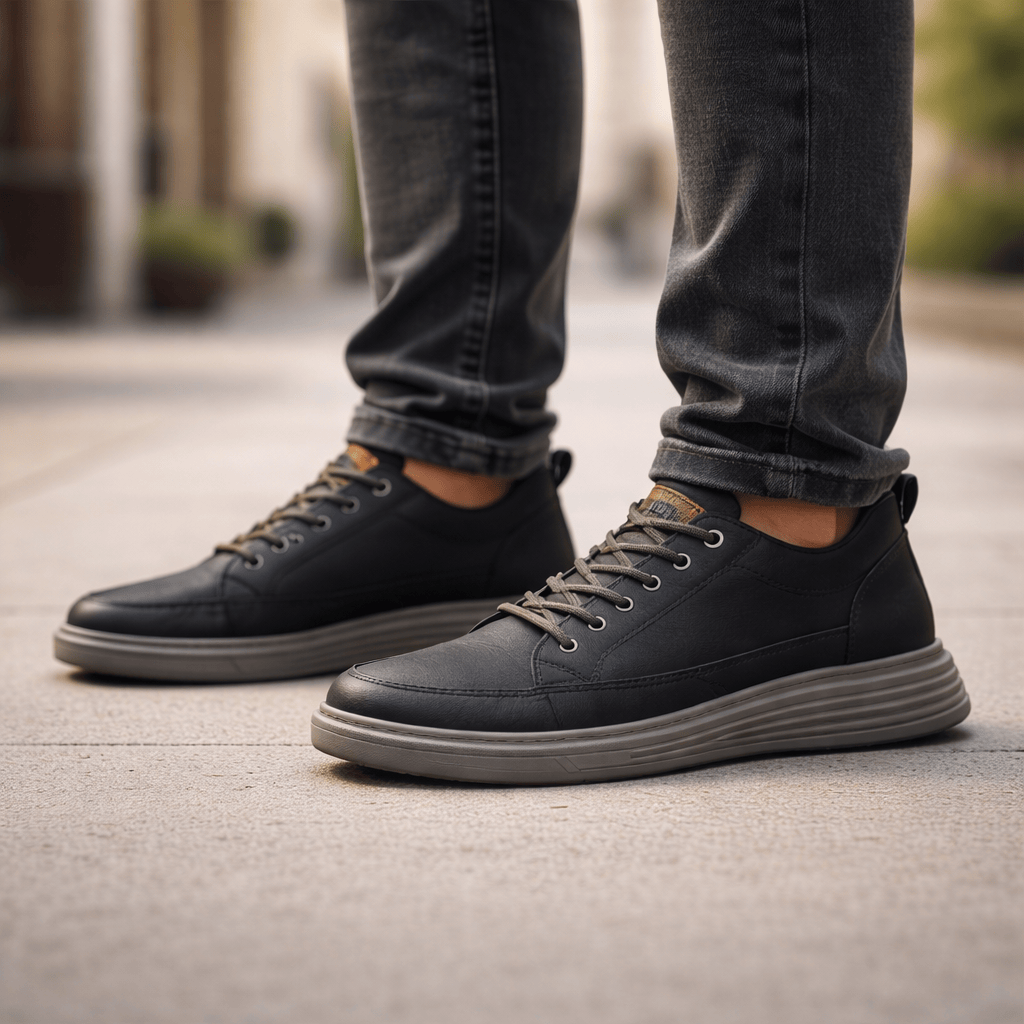 OrthoRelief Men’s Leather Orthopedic Shoes – Step Taller, Walk Easier
