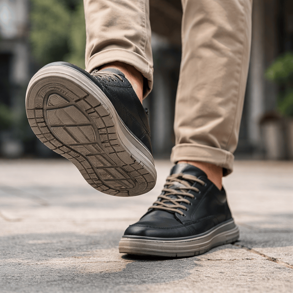 OrthoRelief Men’s Leather Orthopedic Shoes – Step Taller, Walk Easier