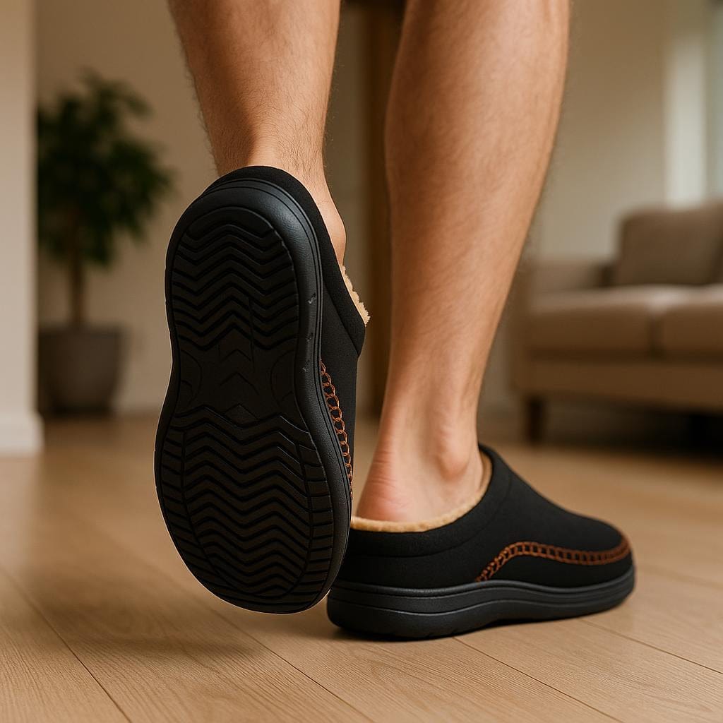 OrthoRelief Men’s Warm Slippers – Orthopedic Comfort for Winter