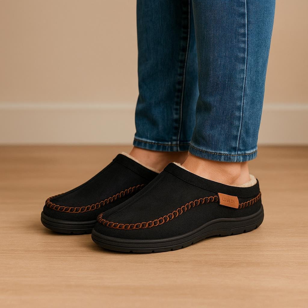 OrthoRelief Men’s Warm Slippers – Orthopedic Comfort for Winter
