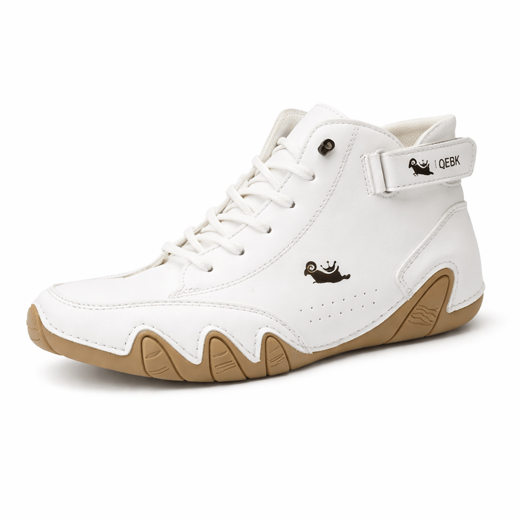 OrthoRelief White / 37 (UK 4) Orthopedic Leather High-Tops for Men – Pain-Free Support